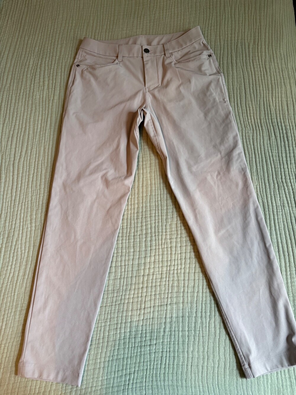 Lululemon Women’s Size 28 Grey Stretch Straight Leg Pants 30” Inseam